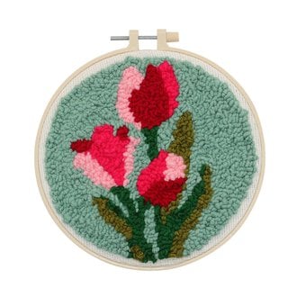Floral Punch Needle Kit 20cm image number 2