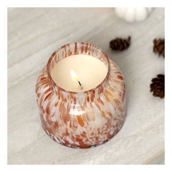Orange Glass Confetti Candle 
