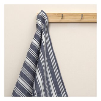 Whisk Blue Stripe Tea Towel