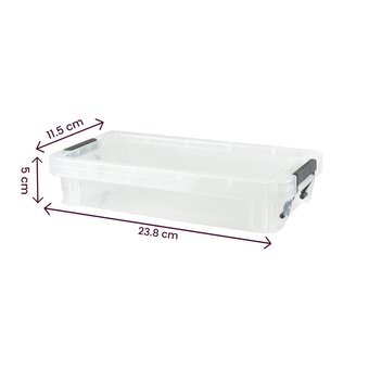 Whitefurze Allstore 0.75 Litre Clear Storage Box  image number 4