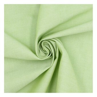 Lime Cotton Oxford Chambray Fabric by the Metre