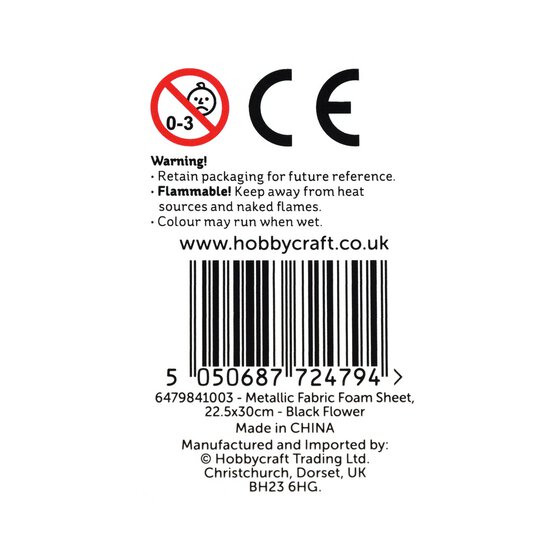 Black Metallic Spot EVA Foam Sheet 22.5cm x 30cm image number 6