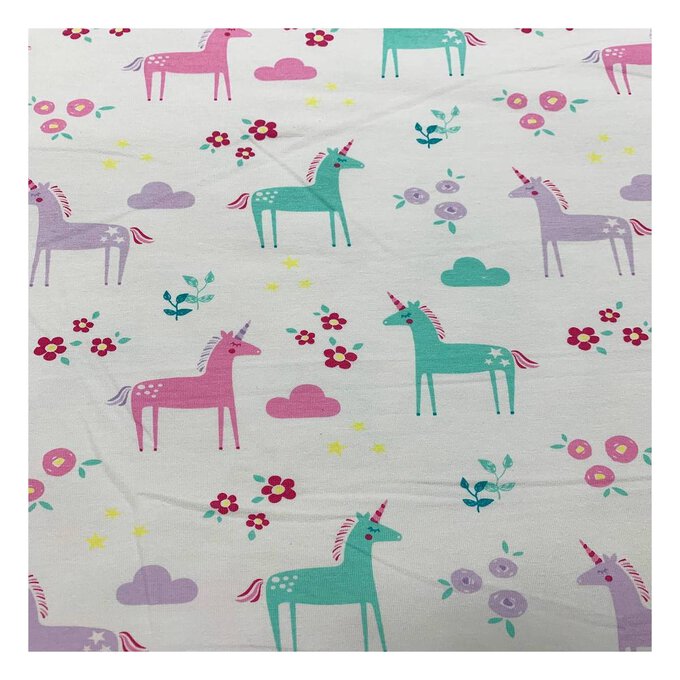 Unicorn Cotton Spandex Jersey Fabric Pack 160cm x 2m image number 1