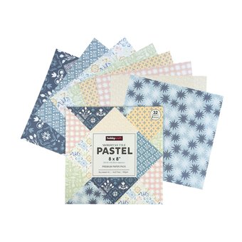 Moroccan Tile Pastel 8 x 8 Inches Paper Pack 32 Sheets