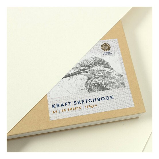 Shore & Marsh Landscape Kraft Sketchbook A4 60 Sheets image number 2
