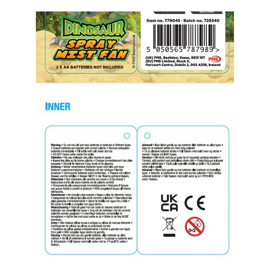 Assorted Dino Spray Mist Fan image number 6