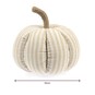 White Cotton Striped Pumpkin 12cm image number 4