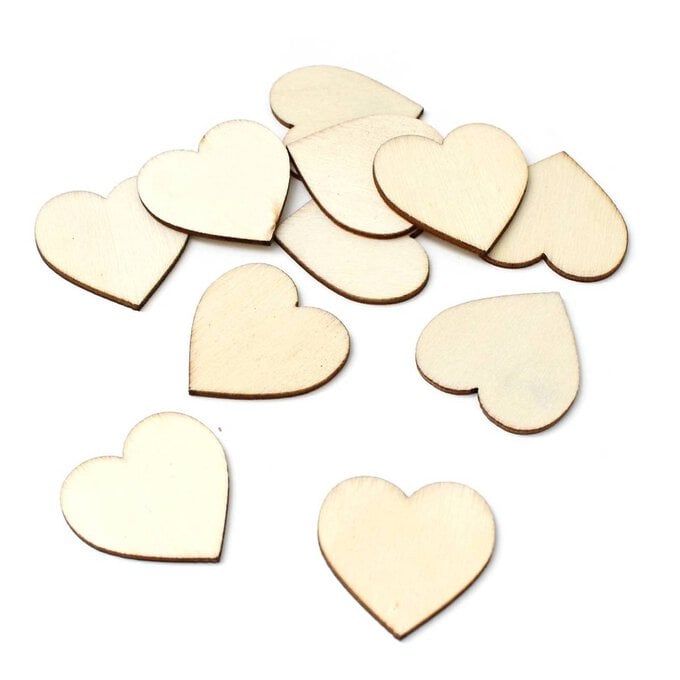 Small Wooden Hearts 50 Pack image number 1
