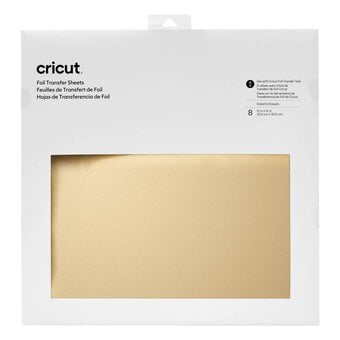 Cricut Gold Transfer Foil Sheets 12 x 12 Inches 8 Pack
