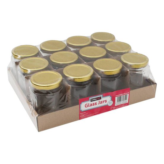 Clear Hexagonal Glass Jars 190ml 12 Pack image number 3