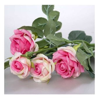 Blush Pink Camelot Garden Rose Spray 72cm x 13cm