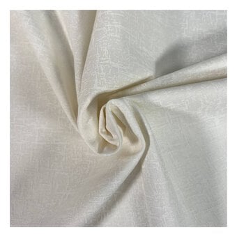 Ivory Cotton Textured Blender Fabric by the Metre