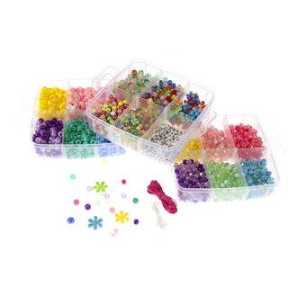3/4 Pounds Pastel Assorted Seed Beads, Loose Pony Beads for Craft