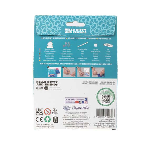 Crystal Art Hello Kitty Cinnamoroll Bag Charm Kit image number 5