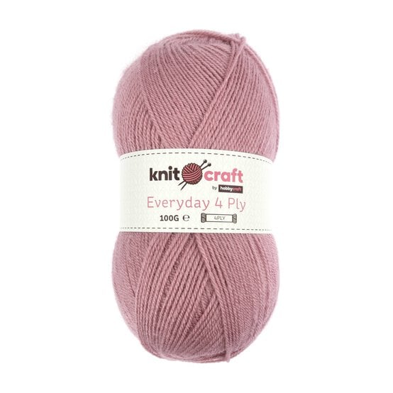 Knitcraft Pink Everyday 4 Ply Yarn 100g image number 1