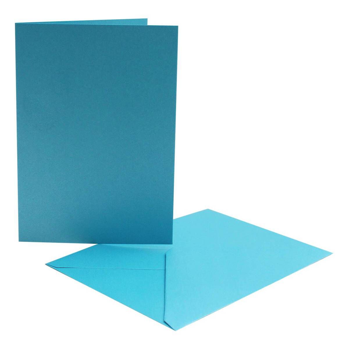 Pearlescent Blue Cards and Envelopes A6 4 Pack Hobbycraft