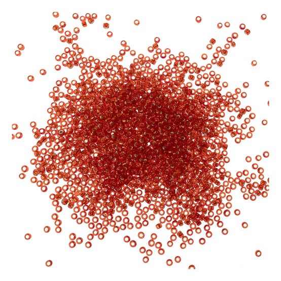 Ruby Silver-Lined Seed Beads 3mm 50g  image number 1