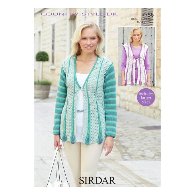Sirdar Country Style DK Cardigan and Waistcoat Digital Pattern 7756 image number 1