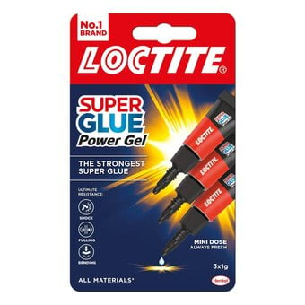 Loctite Super Glue Power Gel Mini Trio 1g 3 Pack