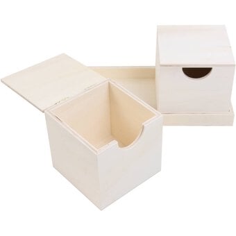 Wooden Boxes in a Tray 23cm x 12cm x 10cm image number 3