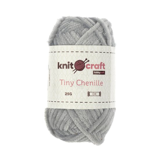 Knitcraft Light Grey Tiny Chenille DK Yarn 25g image number 1