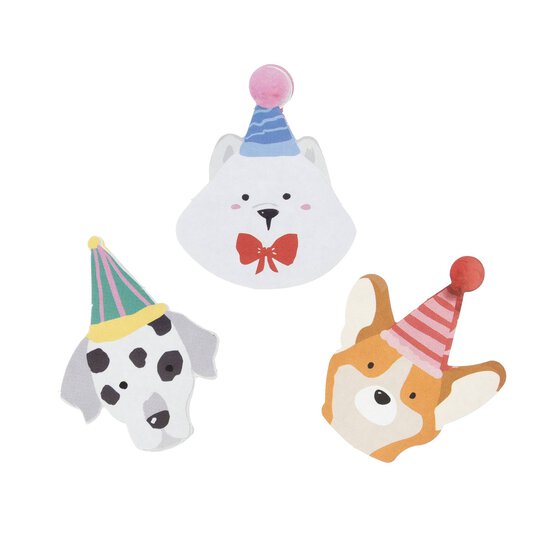 Party Dog Paper Stickers 3 Pack image number 1