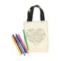 Floral Heart Colour-In Canvas Bag image number 1