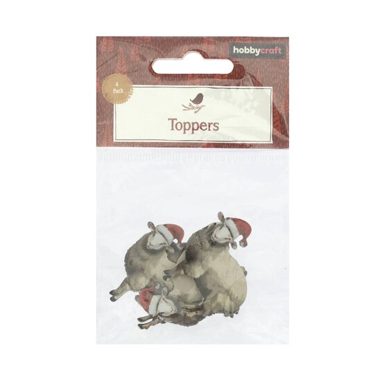 Sheep Wooden Toppers 4 Pack image number 5