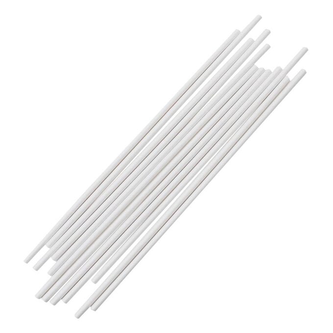 White Lollipop Sticks 20cm 25 Pack