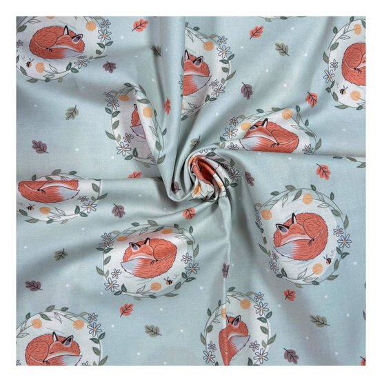 Bramble & Bumble Sleepy Fox Cotton Fabric by the Metre image number 1