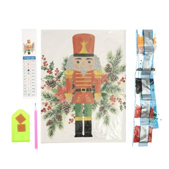 Decorate Your Own Nutcracker Gem Art Canvas Kit