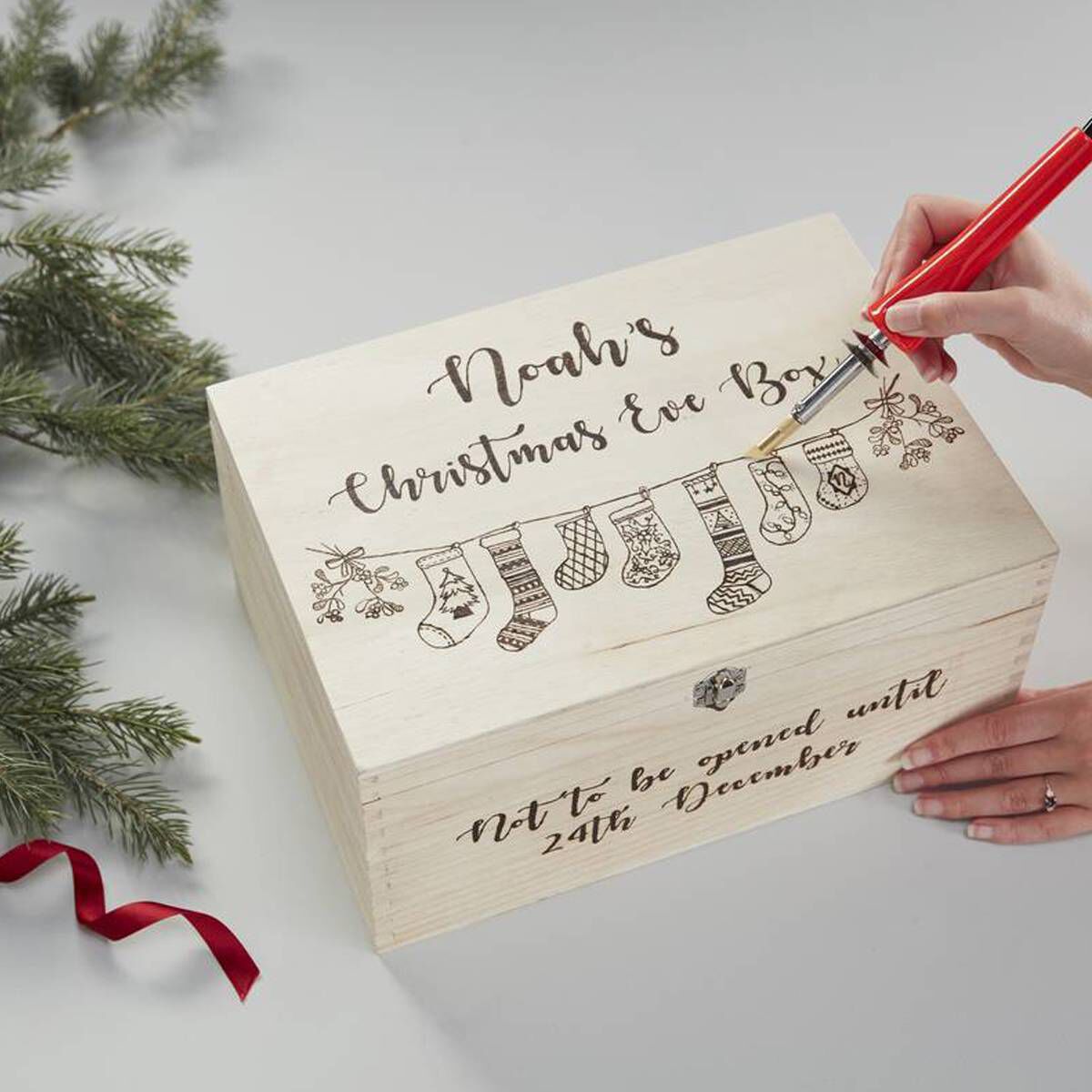 Wooden Storage Box 30cm x 20cm x 13cm Hobbycraft