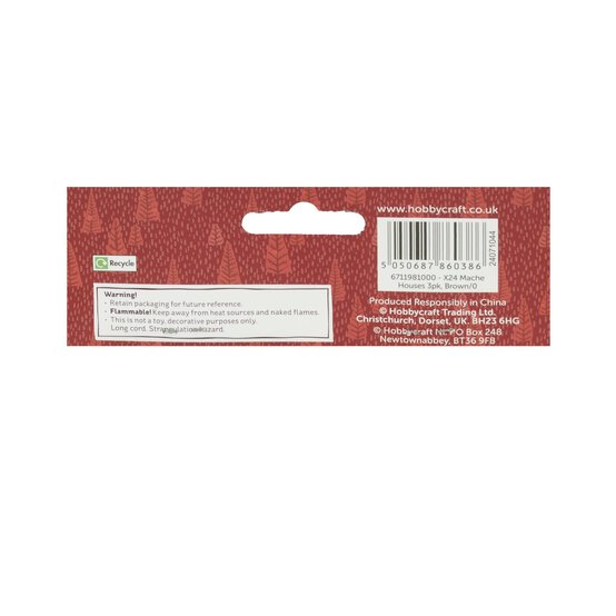 Mache House Hanging Decorations 3 Pack image number 5