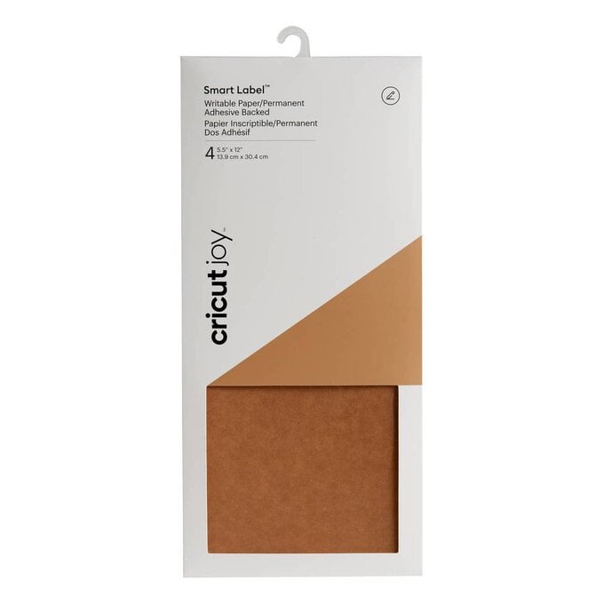 Cricut Joy Kraft Smart Label Writable Paper 5.5 x 12 Inches 4 Pack