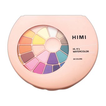 HIMI Pink Solid Watercolour Pan Set 38 Pack 
