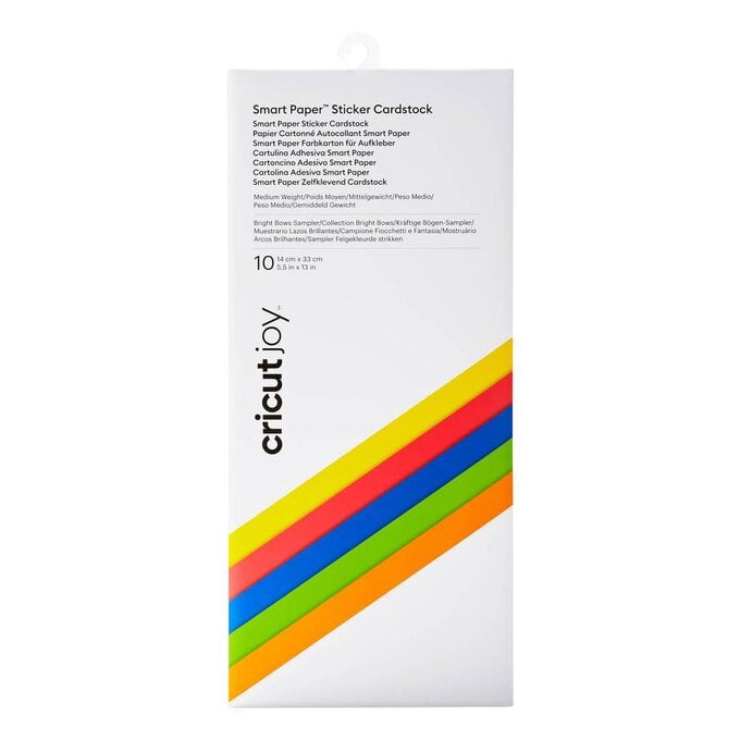 Cricut Joy Bright Bows Smart Paper Sticker Cardstock 10 Pack image number 1