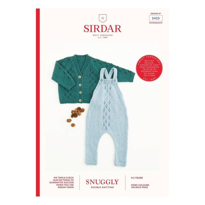 Sirdar Snuggly DK Cardigan and Dungarees Pattern 5433 image number 1