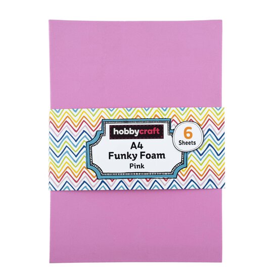 Pink EVA Foam Sheets A4 6 Pack image number 6