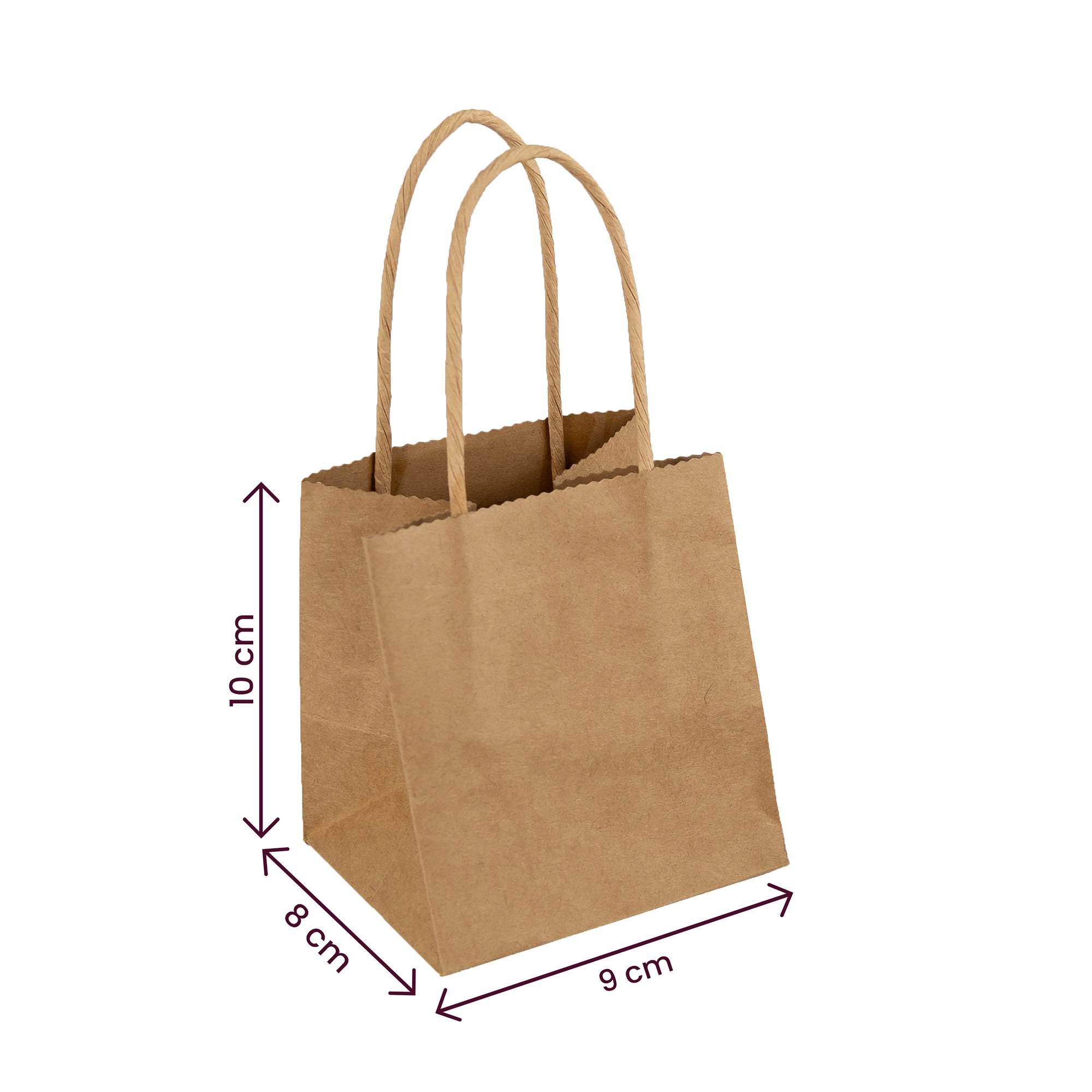 Kraft Favour Paper Bags 10cm x 9cm 10 Pack Hobbycraft