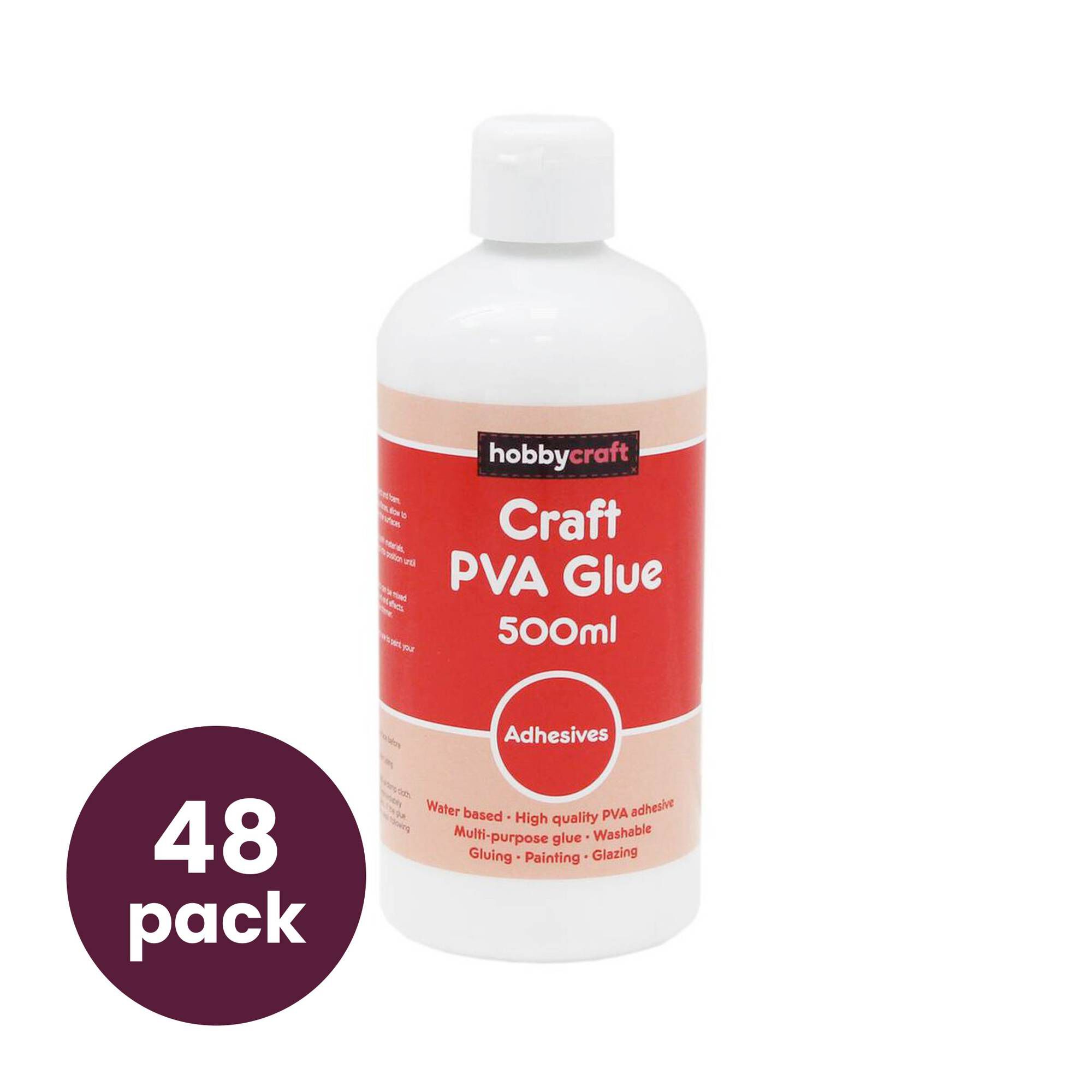 Craft PVA Glue 500ml 48 Pack Bundle Hobbycraft