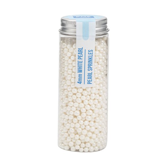 PME White Pearl Sprinkles 4mm 74g image number 1