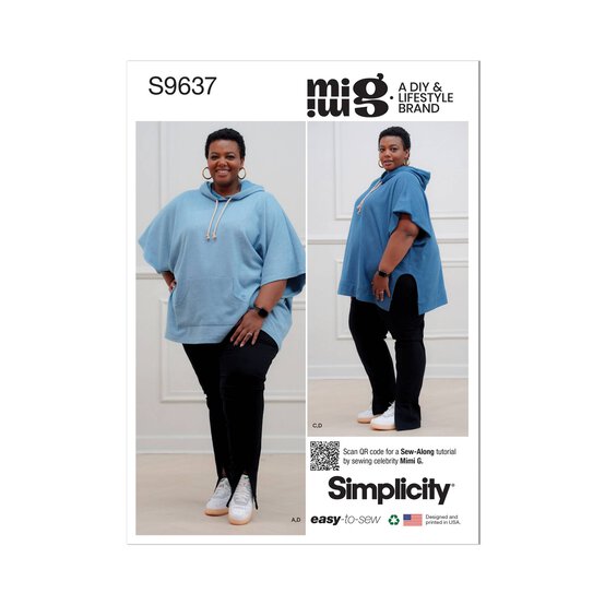Simplicity Hoodie and Leggings Sewing Pattern S9637 (20-28) image number 1