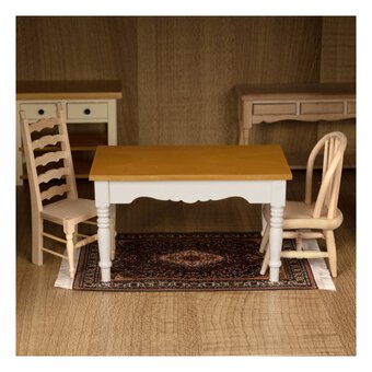 Doll&rsquo;s House White Pine Kitchen Table