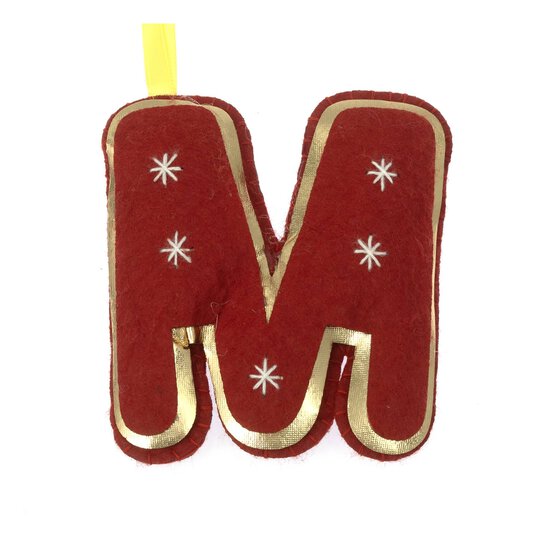 Hanging Felt Letter M Decoration image number 3