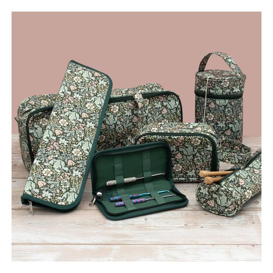 Floral Wood Block Knitting Bag image number 3