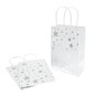 Silver Foil Star Paper Gift Bags 3 Pack image number 1