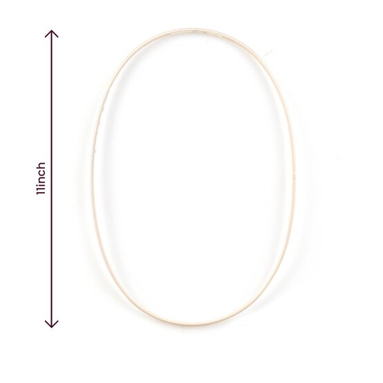 Macramé Metal Oval Frame 28cm image number 3