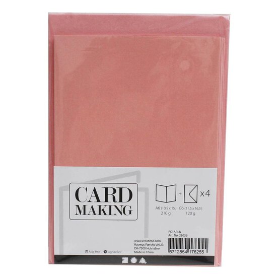 Pearlescent Pink Cards  A6 4 Pack image number 2