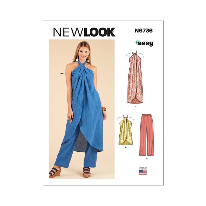 New Look Women's Top and Trousers Sewing Pattern 6736 (6-18) image number 1