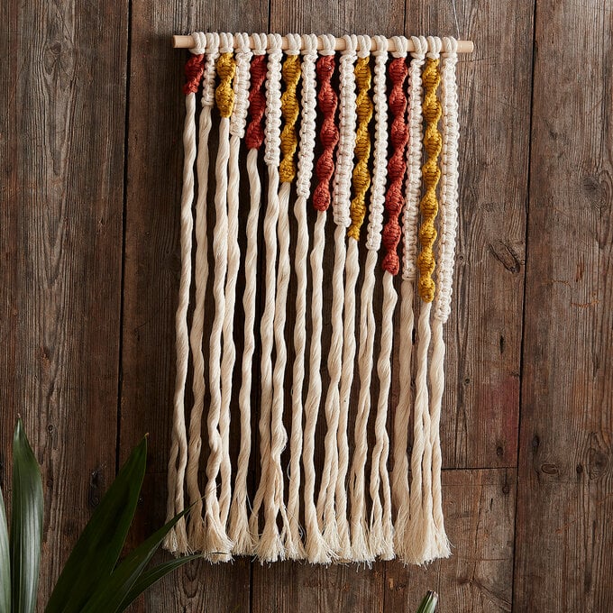 How to Make a Diagonal Macrame Wall Hanging image number 1